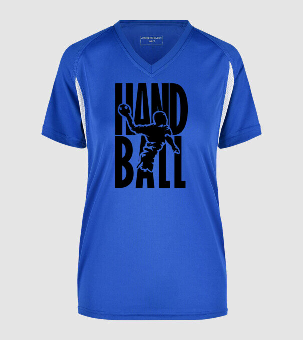 hanball stencil minta királykék pólón