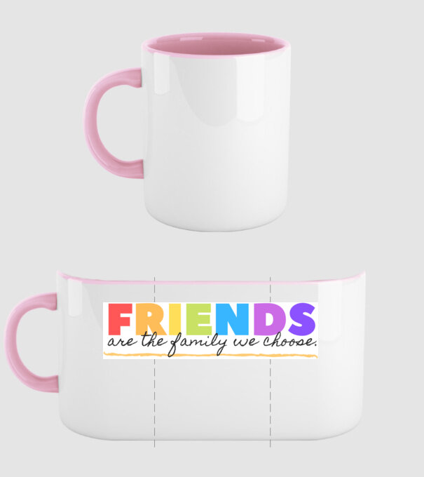 friends minta világos rózsaszín pólón