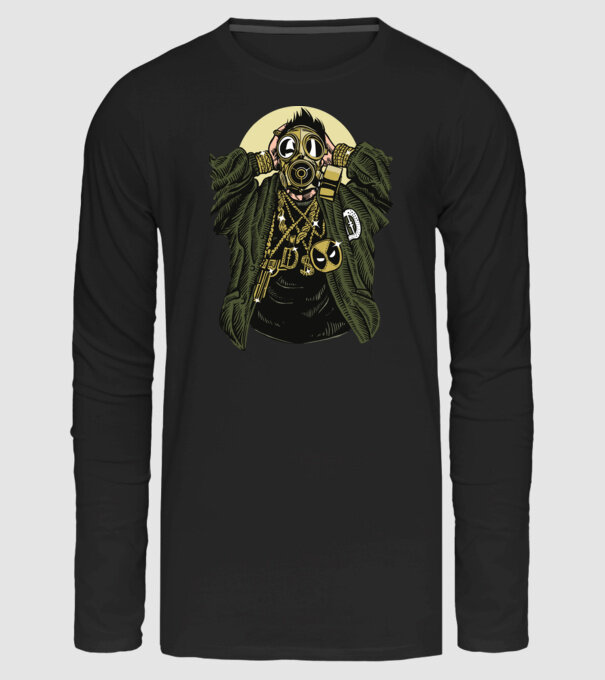 Gasmask Gangsta minta fekete pólón