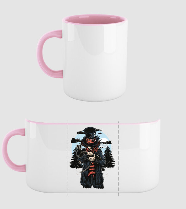 Mad Hatter minta világos rózsaszín pólón