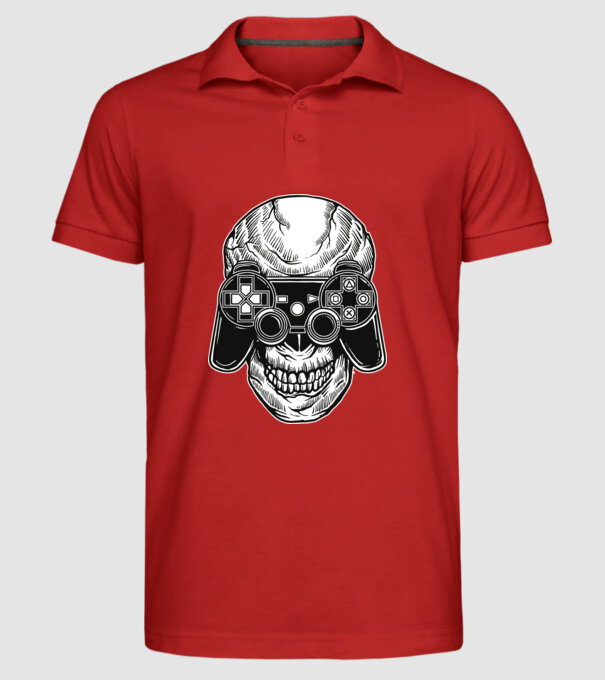 Skull Gamers minta piros pólón