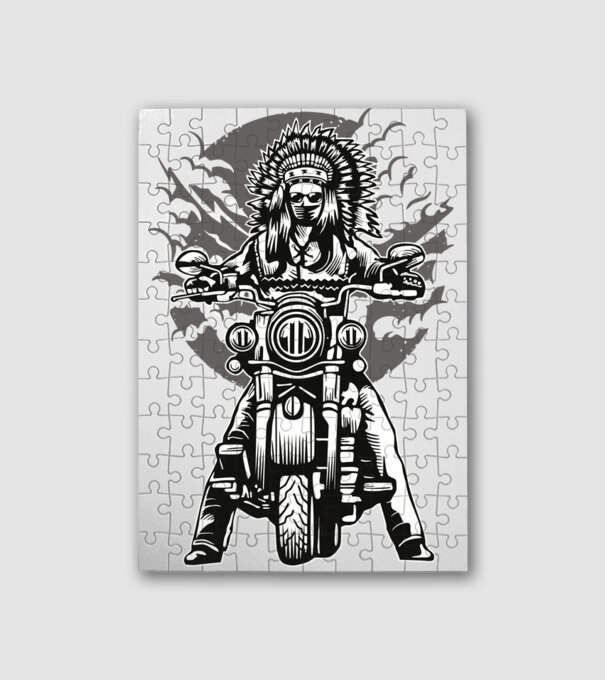 Indian Chief Motorcycle minta fehér pólón