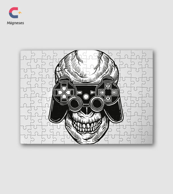 Skull Gamers minta fehér pólón