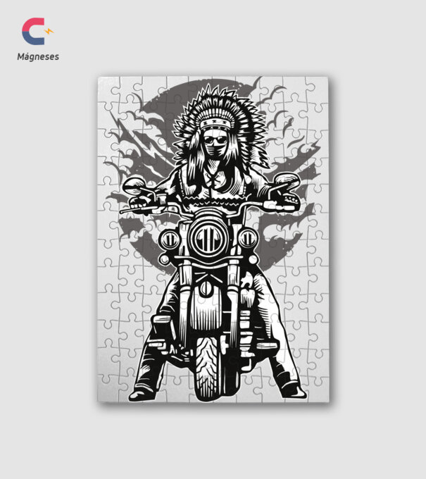 Indian Chief Motorcycle minta fehér pólón