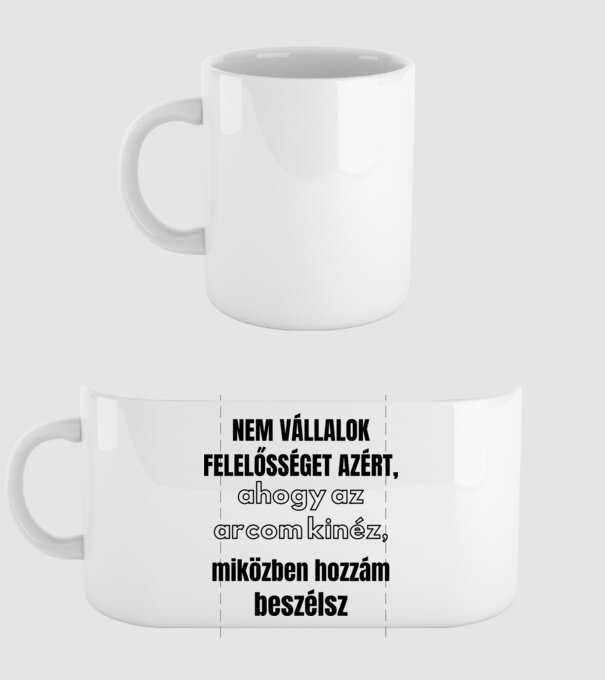 Nem vállalok felelősséget minta fehér pólón