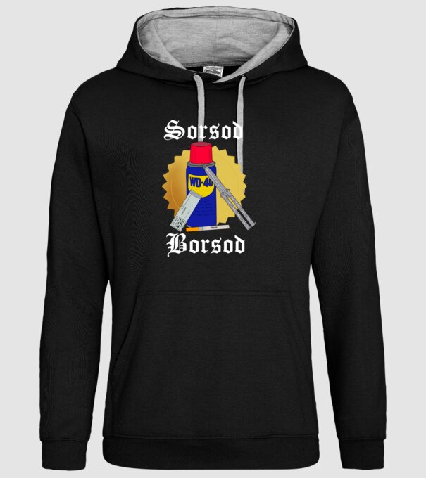 sorsod borsod minta fekete pólón