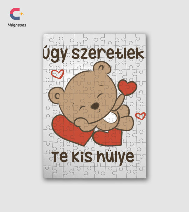 Úgy szeretlek te kis hülye minta fehér pólón