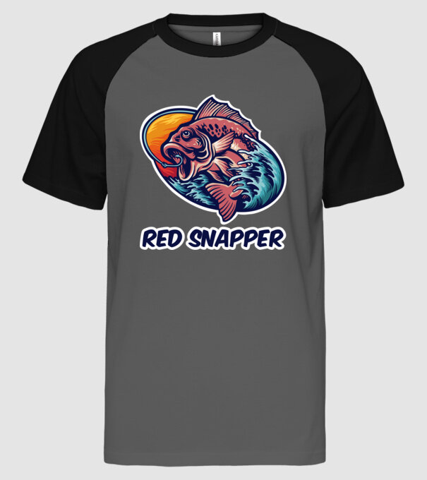 Red Snapper minta szürke/fekete pólón