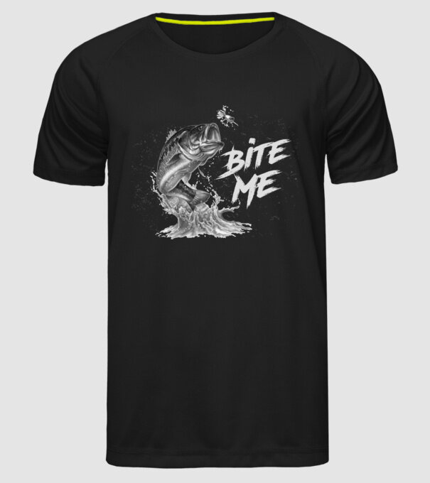 Bite me minta fekete pólón