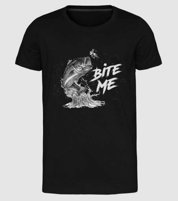 Bite me minta fekete pólón