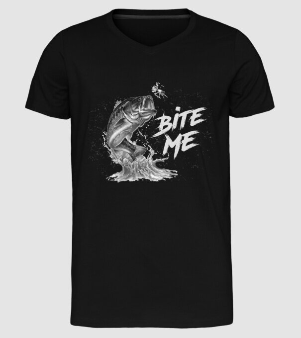 Bite me minta fekete pólón