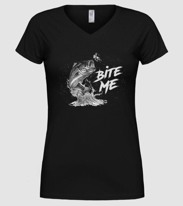 Bite me minta fekete pólón