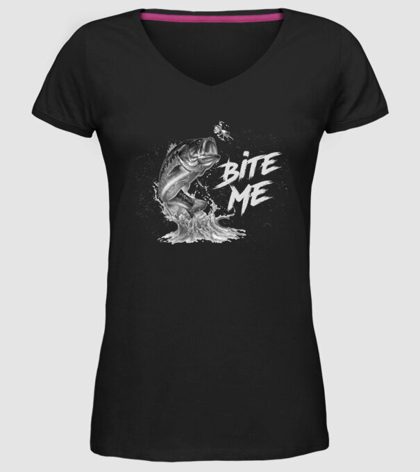 Bite me minta fekete pólón