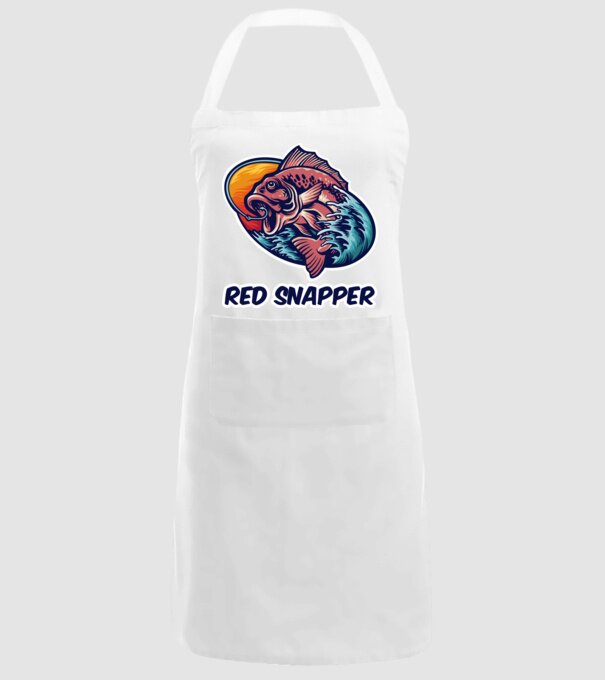 Red Snapper minta fehér pólón