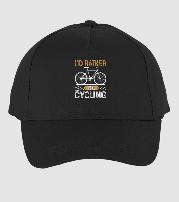 I'd rather be cycling minta fekete pólón