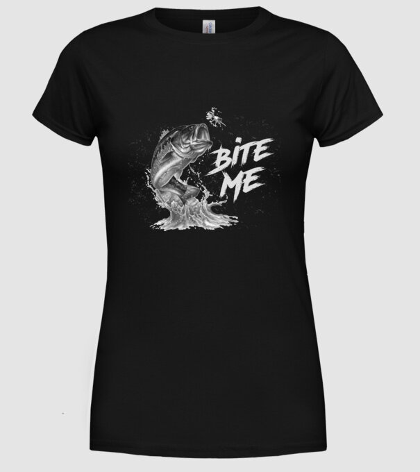 Bite me minta fekete pólón