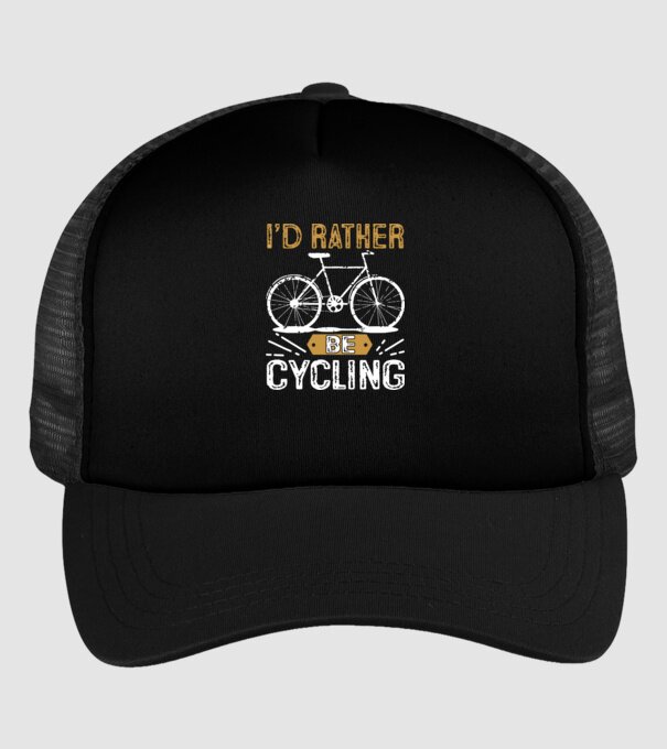 I'd rather be cycling minta fekete pólón