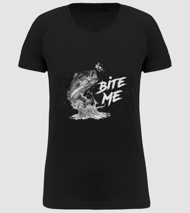 Bite me minta fekete pólón