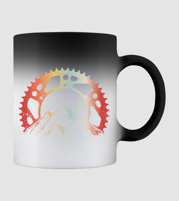 Mountain Bike Gear minta fekete pólón