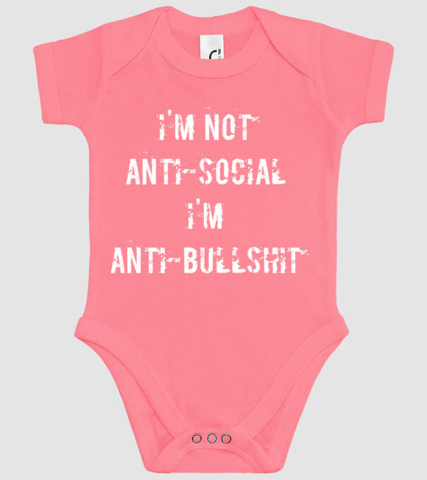 NOT ANTISOCIAL minta rózsaszín pólón