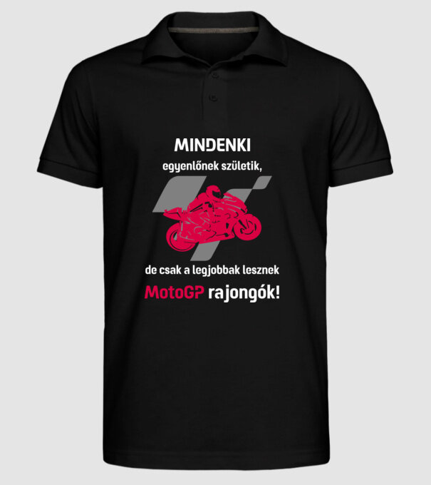 MotoGP rajongó minta fekete pólón