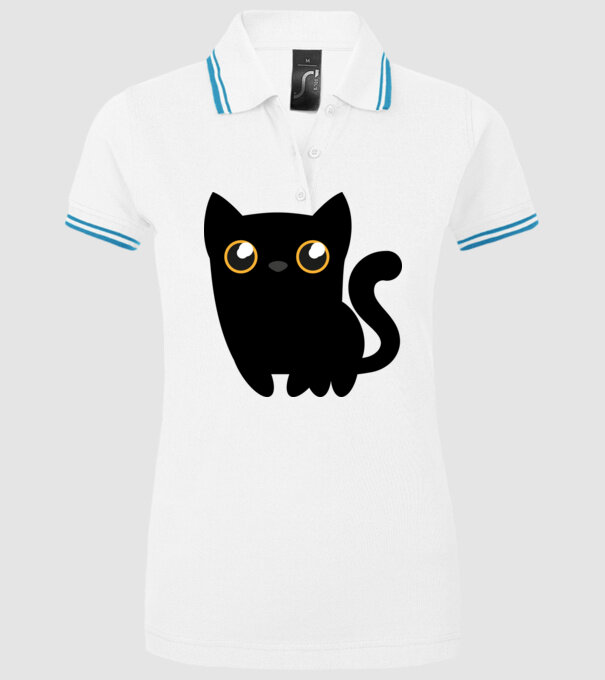 cat-04 minta fehér pólón