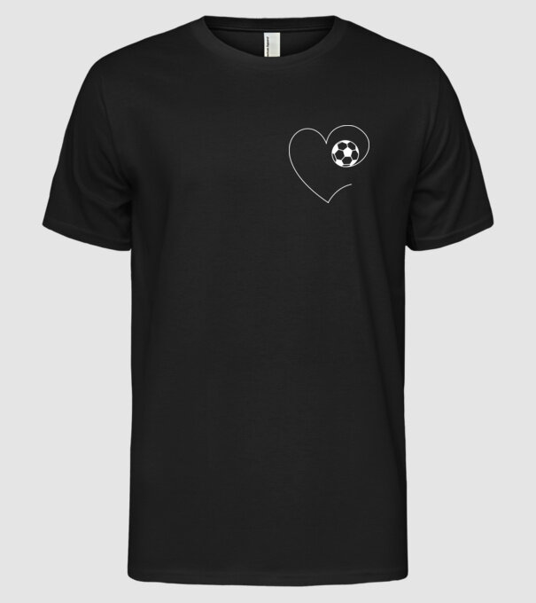 focis szív minta fekete pólón