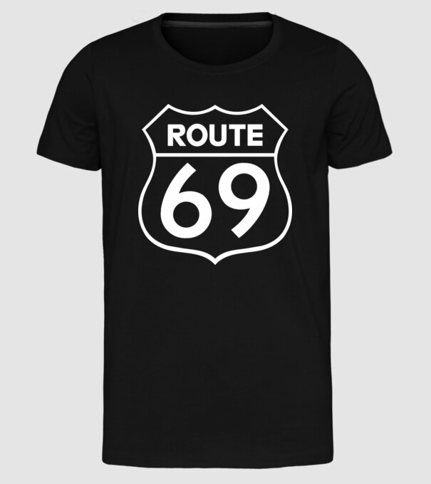 Route 69 minta fekete pólón
