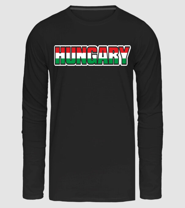 Hungary minta fekete pólón