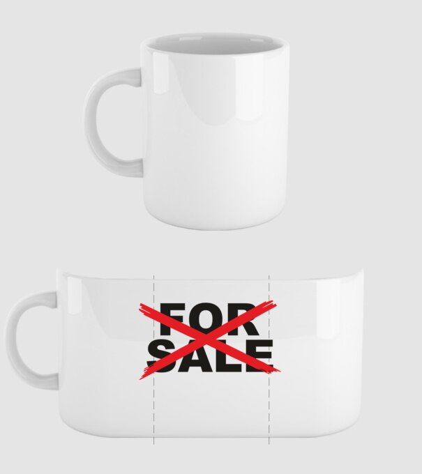 Not For Sale minta fehér pólón