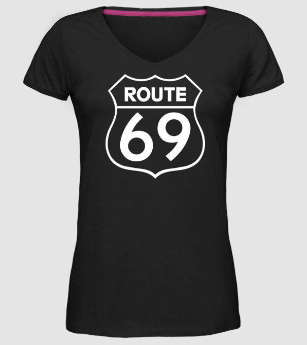 Route 69 minta fekete pólón