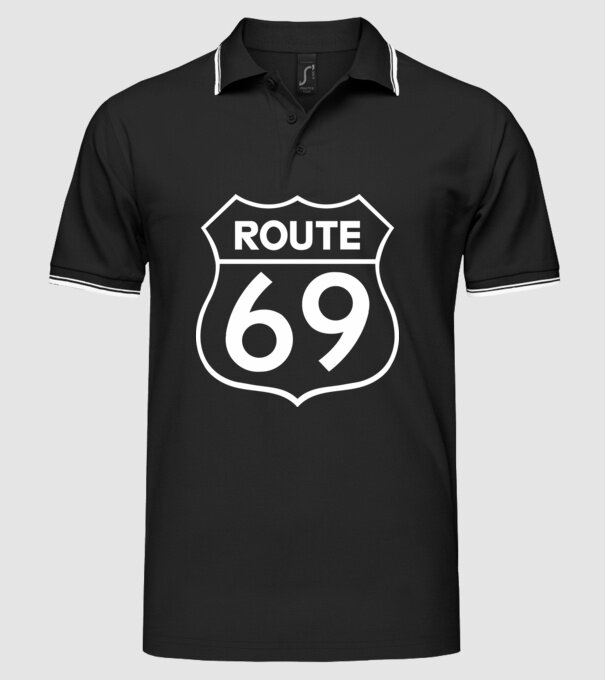 Route 69 minta fekete pólón