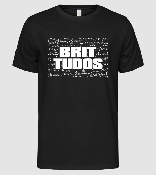 Brit Tudós minta fekete pólón