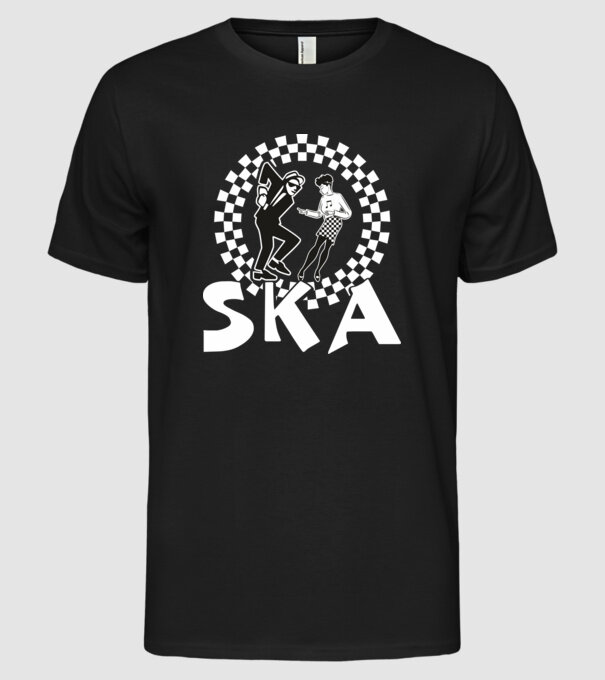 Ska minta fekete pólón