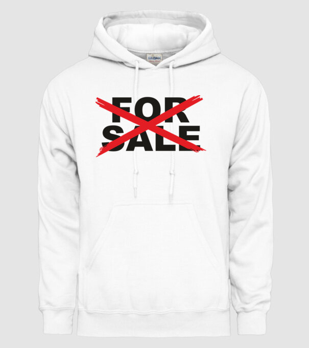 Not For Sale minta fehér pólón