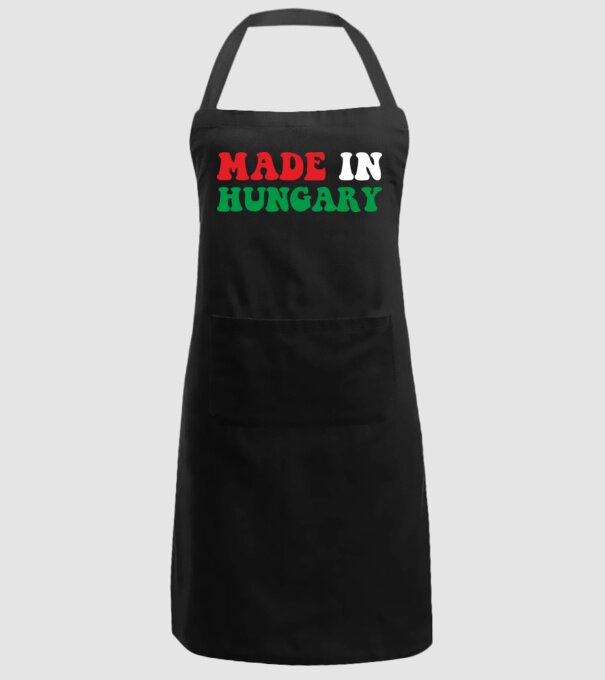 Made In Hungary minta fekete pólón