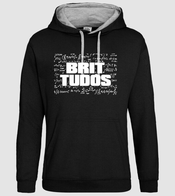 Brit Tudós minta fekete pólón