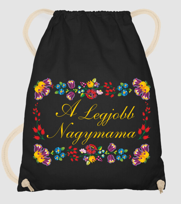 A legjobb Nagymama minta fekete pólón