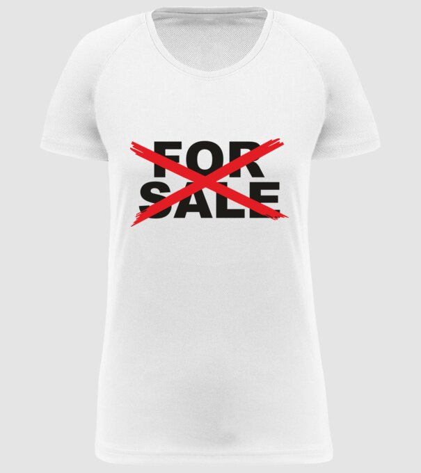 Not For Sale minta fehér pólón