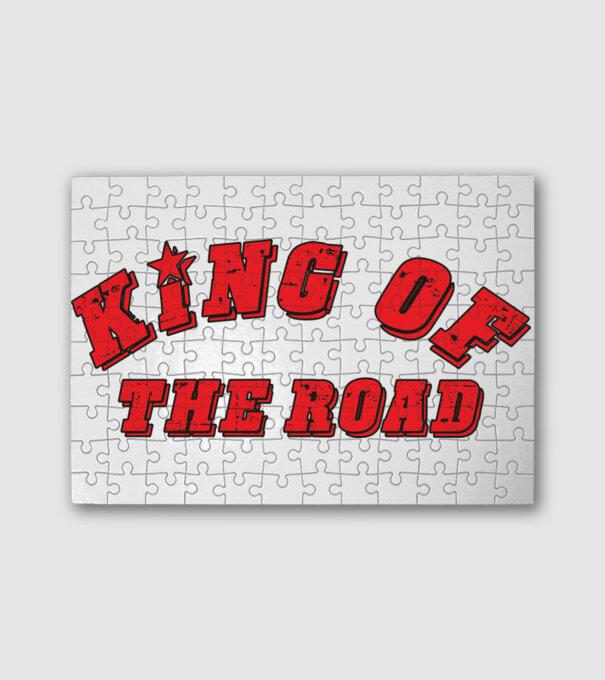 King Of The Road minta fehér pólón