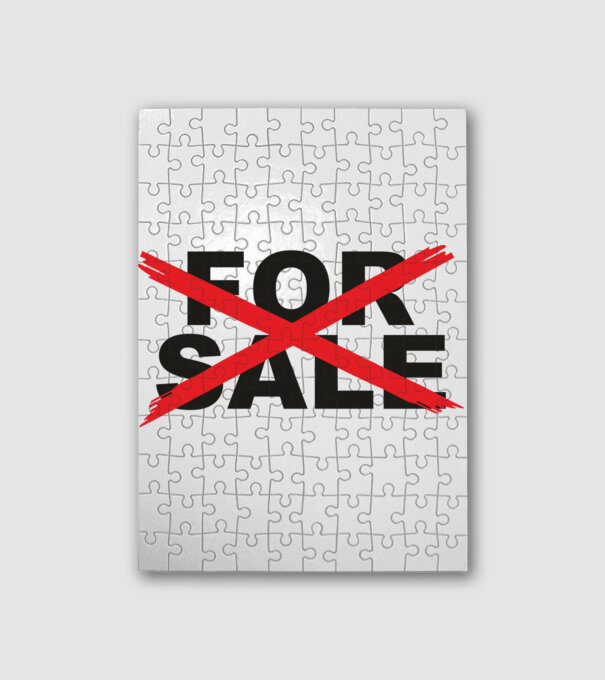Not For Sale minta fehér pólón
