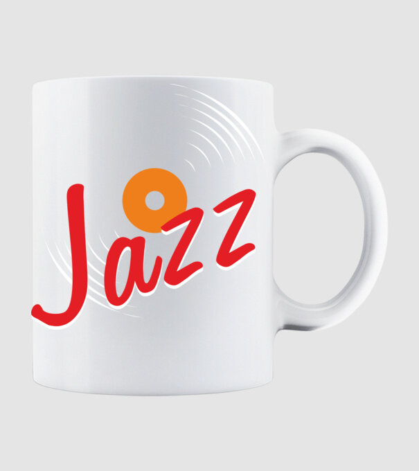 Jazz minta fehér pólón