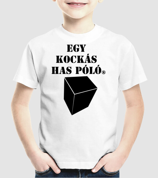Kockás Has Póló minta fehér pólón