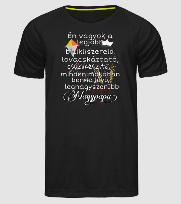 Legnagyszerűbb nagypapa minta fekete pólón