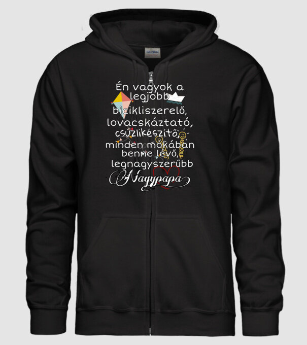 Legnagyszerűbb nagypapa minta fekete pólón
