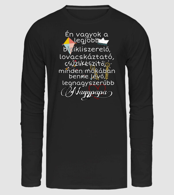 Legnagyszerűbb nagypapa minta fekete pólón