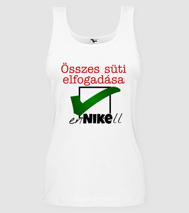 Sütik elfogadása minta fehér pólón