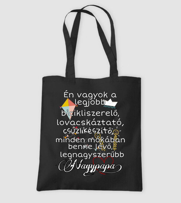 Legnagyszerűbb nagypapa minta fekete pólón