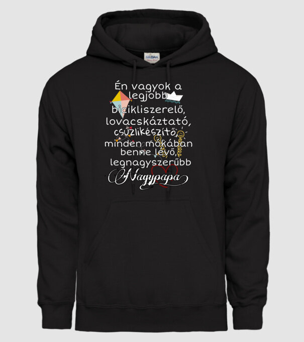 Legnagyszerűbb nagypapa minta fekete pólón