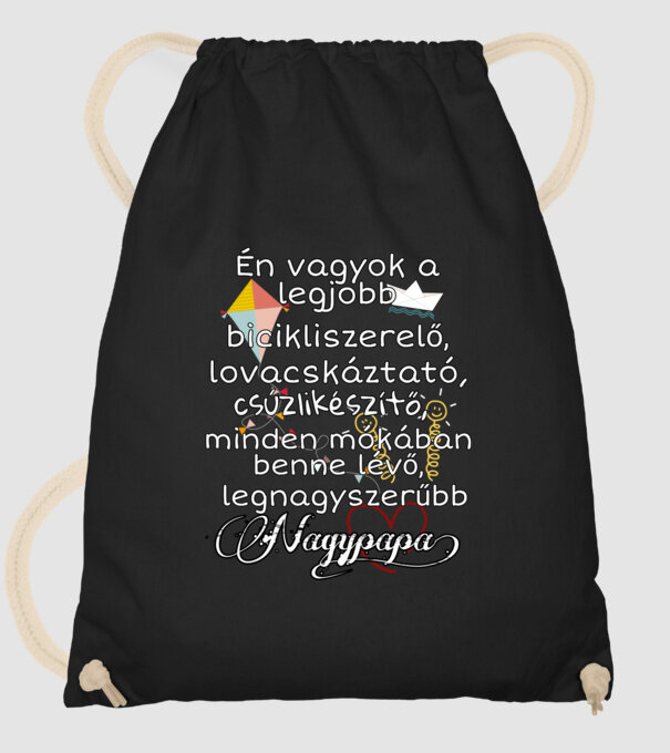Legnagyszerűbb nagypapa minta fekete pólón